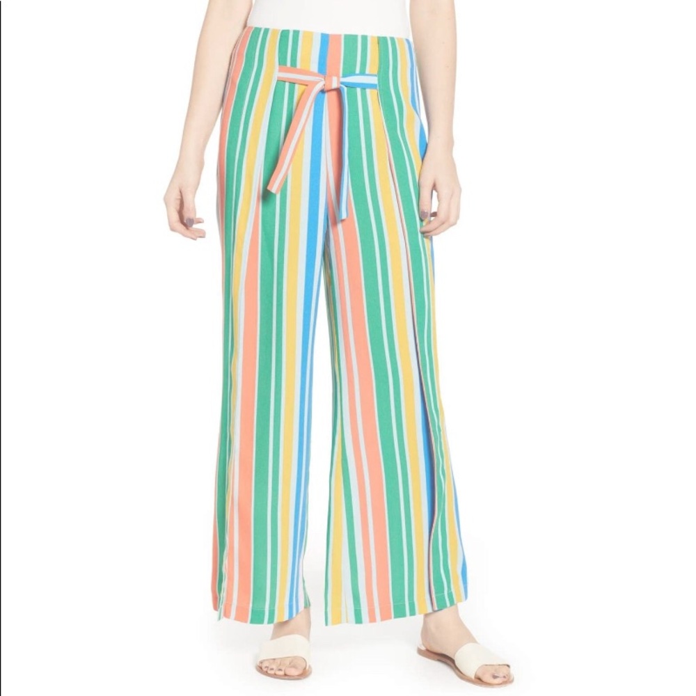 BP Tie Front Wide Leg Pants Size Regular Medium